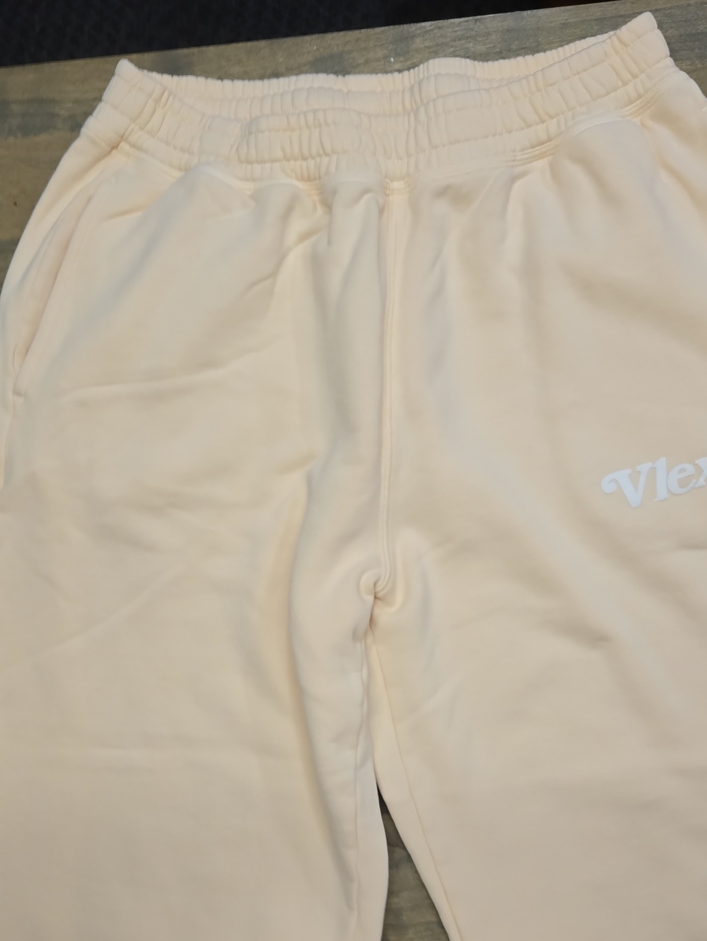Woman Cream Joggers with Subtle Logo